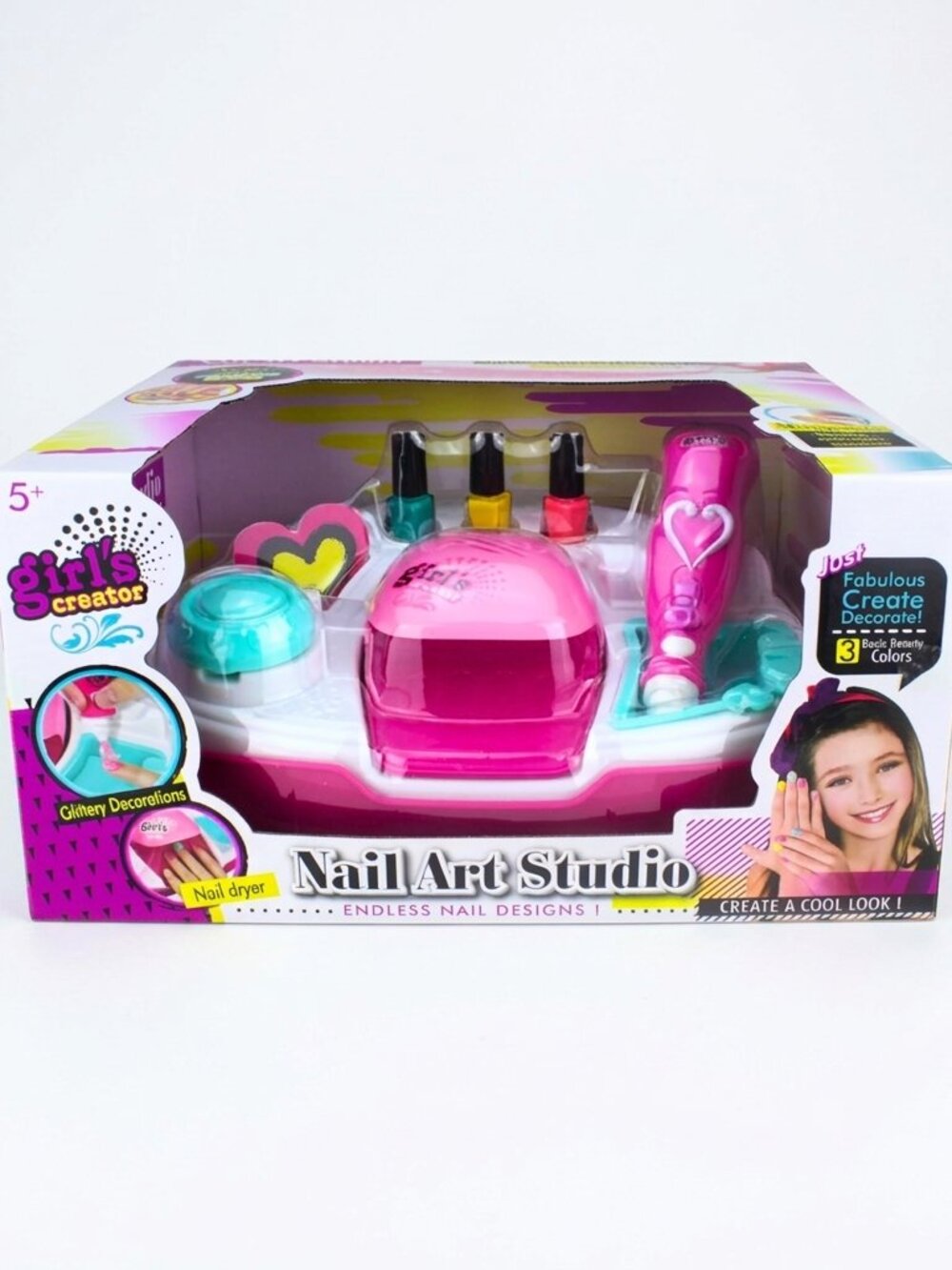 Pretend Play Nail Art Kit for Kids, DIY Manicure Beauty Salon Toy - Picture 3 of 10